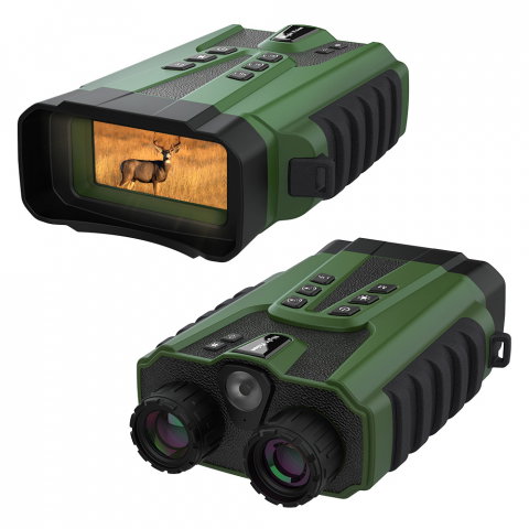 Instrumente Optice - Binoclu Profesional cu Night Vision Digital, Vedere în Noapte până la 300m, Ecran LCD, Verde sau Negru