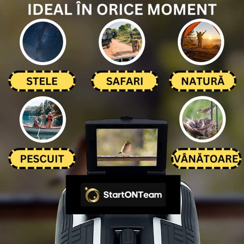 Binoclu Profesional Digital de Vânătoare, Zoom 12X, Ecran LCD 2.4” pentru Observații Clare [27]