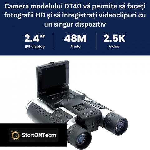 Binoclu Profesional Digital de Vânătoare, Zoom 12X, Ecran LCD 2.4” pentru Observații Clare [13]