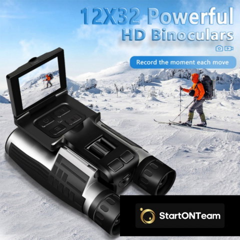 Binoclu Profesional Digital de Vânătoare, Zoom 12X, Ecran LCD 2.4” pentru Observații Clare [16]