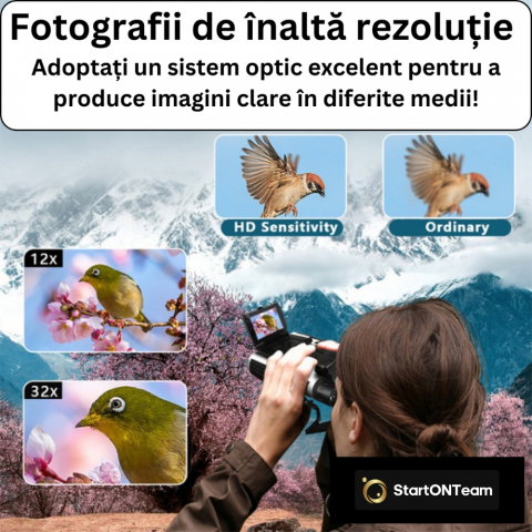 Binoclu Profesional Digital de Vânătoare, Zoom 12X, Ecran LCD 2.4” pentru Observații Clare [18]