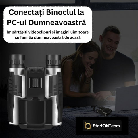 Binoclu Profesional Digital de Vânătoare, Zoom 12X, Ecran LCD 2.4” pentru Observații Clare [20]
