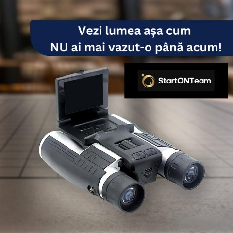 Binoclu Profesional Digital de Vânătoare, Zoom 12X, Ecran LCD 2.4” pentru Observații Clare [28]