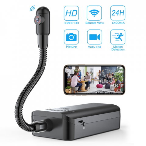 Camera IP tip nasture 4K Snake, Flexibila 360° cu Microfon [0]