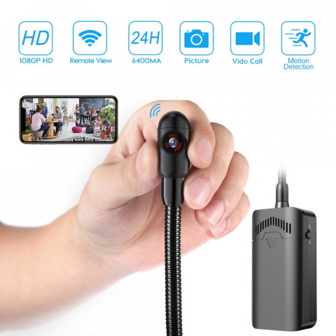 Camera IP tip nasture 4K Snake, Flexibila 360° cu Microfon [1]