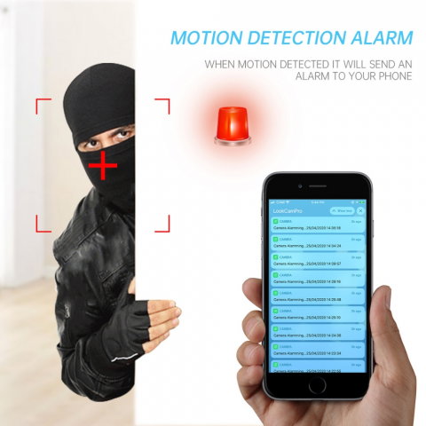 Camera IP 4K in Ceas de Birou, Wi-Fi, cu Detectie Miscare [5]