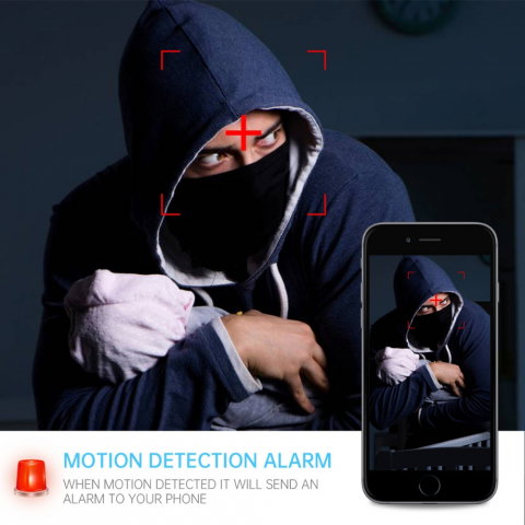 Camera IP 4K in Ceas de Birou, Wi-Fi, cu Detectie Miscare [6]