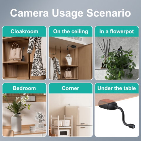 Camera tip Nasture, Flexibila 360° cu WIFI, HD 1080P [9]