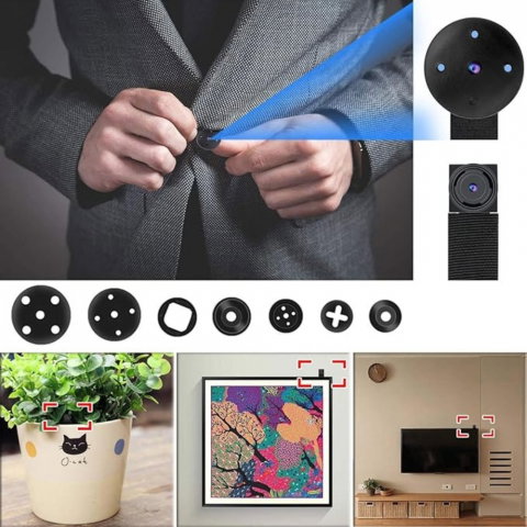 Camera tip Nasture, Full HD Senzor Miscare si Notificari [4]
