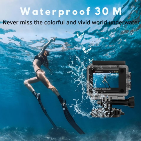 Camera Sport 4K Ultra HD, 16MP, Waterproof 30M, Unghi larg 170 grade, WiFi [6]