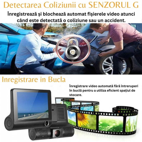 Camera de bord auto profesionala, fata, spate si interior [6]