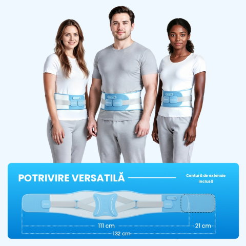 Centura lombara cu incalzire si vibratii, masaj lombar reincarcabil TENICORE BD1 [5]