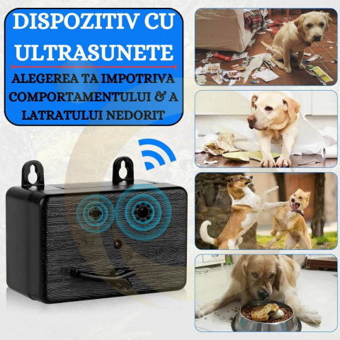Cutie anti-latrat cu ultrasunete, Aparat de control al latratului cainilor cu 3 niveluri reglabile, 15m, cu utilizare in aer liber si interior [8]