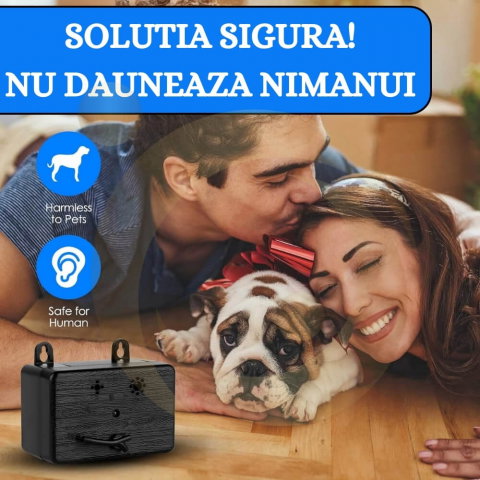 Cutie anti-latrat cu ultrasunete, Aparat de control al latratului cainilor cu 3 niveluri reglabile, 15m, cu utilizare in aer liber si interior [6]