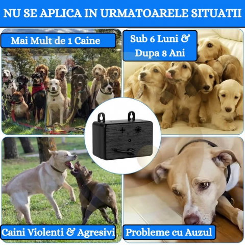 Cutie anti-latrat cu ultrasunete, Aparat de control al latratului cainilor cu 3 niveluri reglabile, 15m, cu utilizare in aer liber si interior [9]