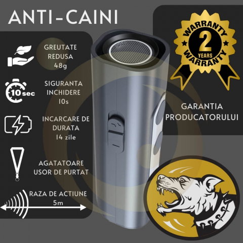 Dispozitiv Profesional Antilatrat cu Ultrasunete pentru Alungat si Speriat Cainii si Pisici [20]