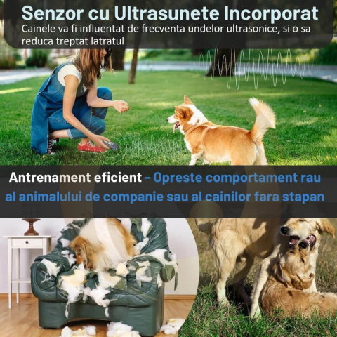 Dispozitiv Profesional Antilatrat cu Ultrasunete pentru Alungat si Speriat Cainii si Pisici [13]