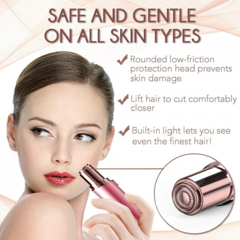 Epilator Facial Portabil, Indepartare Fina a Parului Nedorit [10]