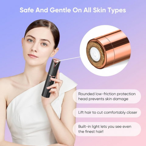 Epilator Facial Portabil, Indepartare Fina a Parului Nedorit [3]