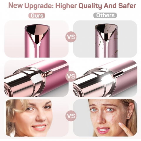 Epilator Facial Portabil, Indepartare Fina a Parului Nedorit [8]
