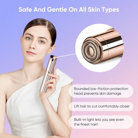Epilator Facial Portabil, Indepartare Fina a Parului Nedorit [4]