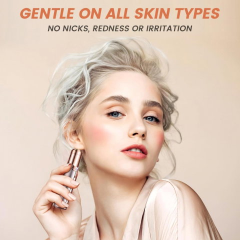 Epilator Facial Portabil, Indepartare Fina a Parului Nedorit [16]