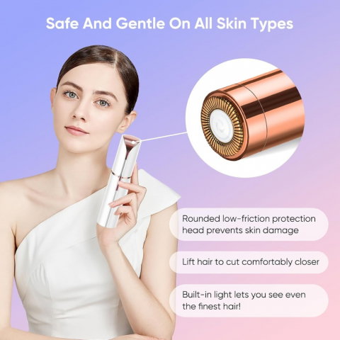 Epilator Facial Portabil, Indepartare Fina a Parului Nedorit [4]