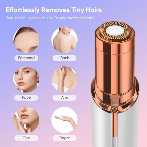 Epilator Facial Portabil, Indepartare Fina a Parului Nedorit [7]