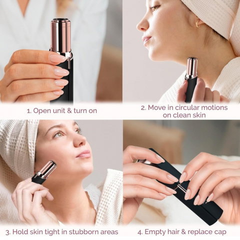 Epilator Facial Portabil, Indepartare Fina a Parului Nedorit [18]