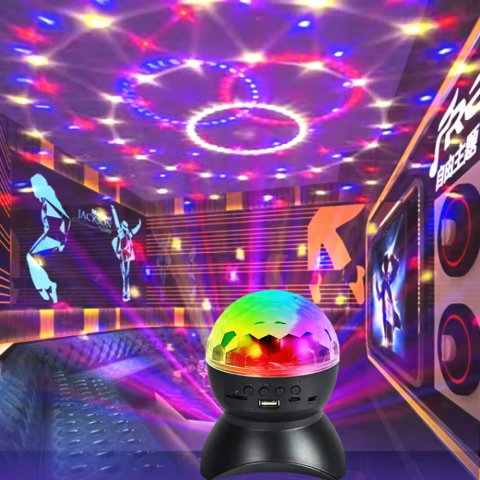 Glob Disco Crystal Magic Ball cu LED RGB [3]