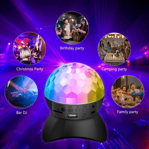 Glob Disco Crystal Magic Ball cu LED RGB [9]