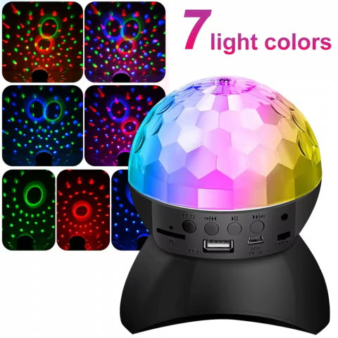 Glob Disco Crystal Magic Ball cu LED RGB [5]