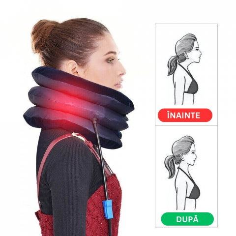 Guler cervical moale si gonflabil pentru Spondiloza si Hernie Cervicala [5]