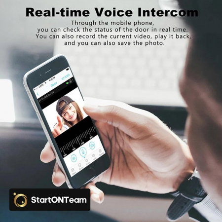 Video Interfon StartONTeam WiFi cu Sonerie Inteligentă și Cameră Full HD [13]