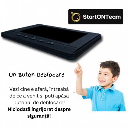 Videointerfon Smart cu Fir si Monitor, Infrarosu, Night Vision, Comunicare Bidirectionala [4]
