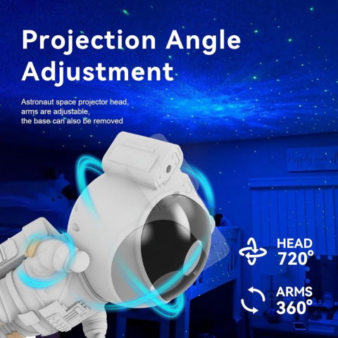 Lampa de Veghe Astronaut Proiector Constelatii Stele si Galaxie [15]