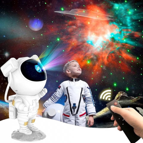 Lampa de Veghe Astronaut Proiector Constelatii Stele si Galaxie [10]