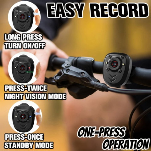 Mini Camera de Corp video Portabila 1080P, Night Vision, Infrarosu [11]