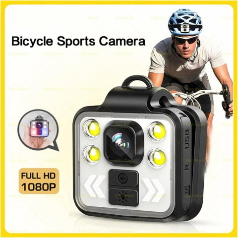 Camera Mini 1080P FHD Portabila cu Lanterna LED, Mod Avertizare și Înregistrare Video [10]