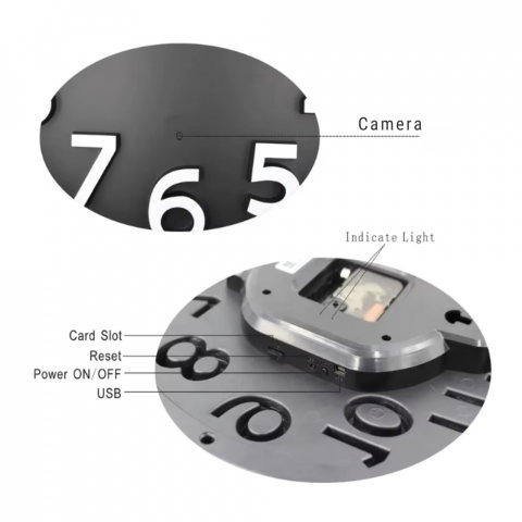 Mini Camera Full HD in Ceas de Perete, Wi-Fi, Detectie Miscare [17]