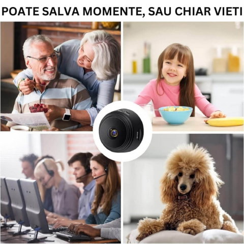 Mini Camera Magnetica, Microcamera Wifi Full HD Profesionala [10]
