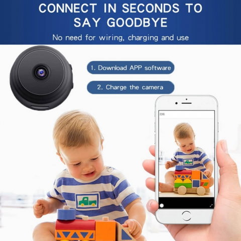 Mini Camera Magnetica, Microcamera Wifi Full HD Profesionala [21]