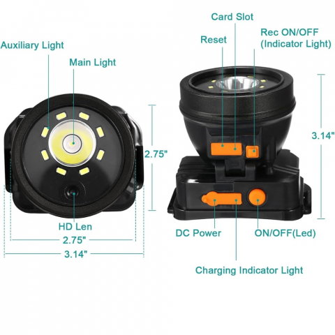 Mini Camera in Lanterna Frontala, Autonomie 26h [9]