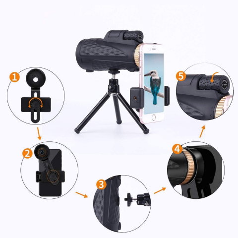 Monoclu Profesional HD 12x50 cu Prisma BaK-4 și Dual Focus [1]