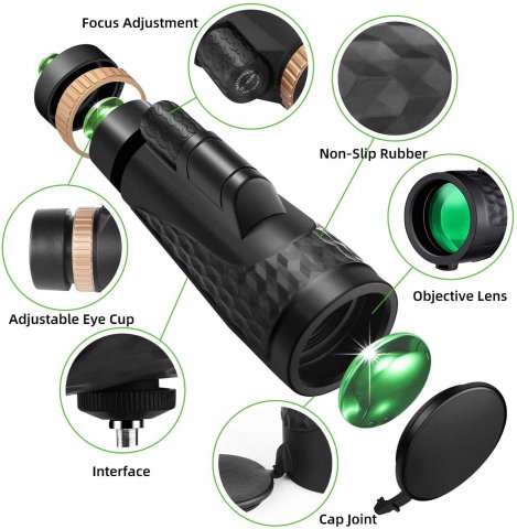 Monoclu Profesional HD 12x50 cu Prisma BaK-4 și Dual Focus [2]