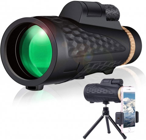 Monocluri Optice - Monoclu Profesional HD 12x50 cu Prisma BaK-4 și Dual Focus