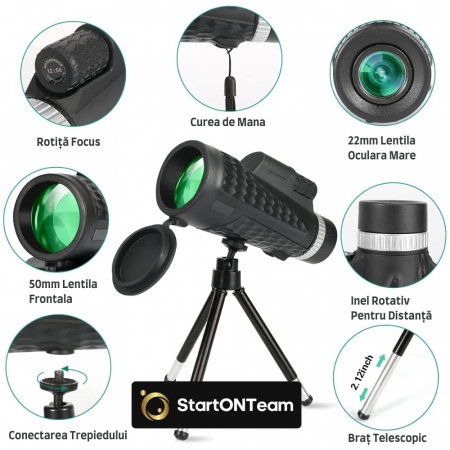 Monoclu Profesional StartONTeam, 16x55 Dual Focus [2]