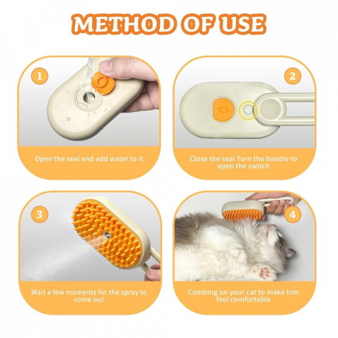 Perie Ergonomica 3 in 1 StartONTeam cu Vapori de Apa [12]