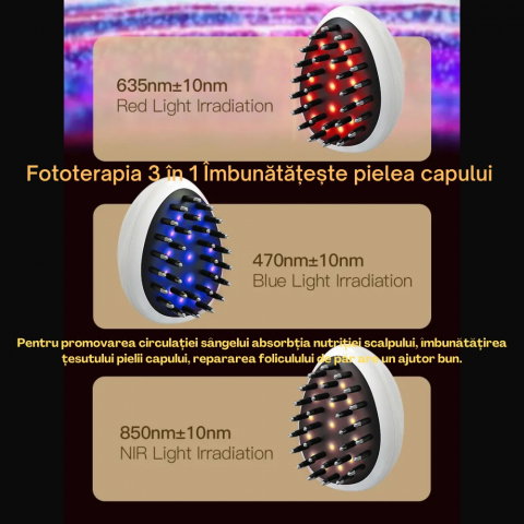 Perie de Par Electrica cu Laser pentru Cresterea Parului [6]