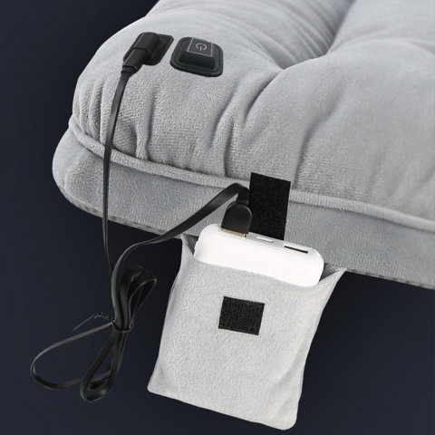 Perna Electrica din Grafen cu incalzire prin USB, pentru scaun la birou sau masina, 3 Nivele de Temperatura, Gri [11]